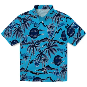 villanova wildcats palm sunset hawaiian shirts best selling