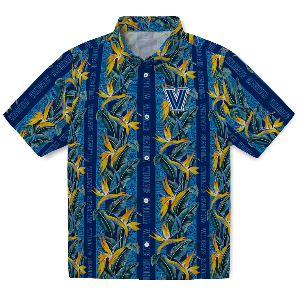 Villanova Wildcats Hawaiian Shirt - Paradise Vines villanova wildcats paradise vines navy hawaiian shirts best selling