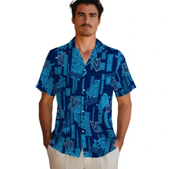 villanova wildcats turtle lines navy hawaiian shirts fashion forward