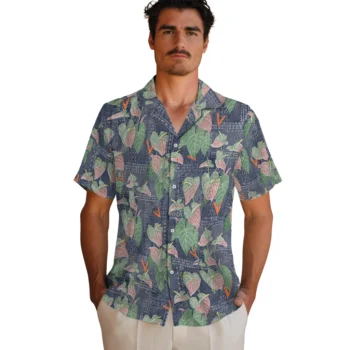 virginia cavaliers anthurium overlay blue hawaiian shirts fashion forward