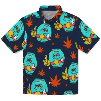 virginia cavaliers bong smile blue hawaiian shirts best selling