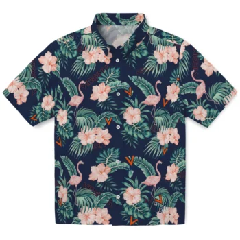 virginia cavaliers flamingo palms blue hawaiian shirts best selling