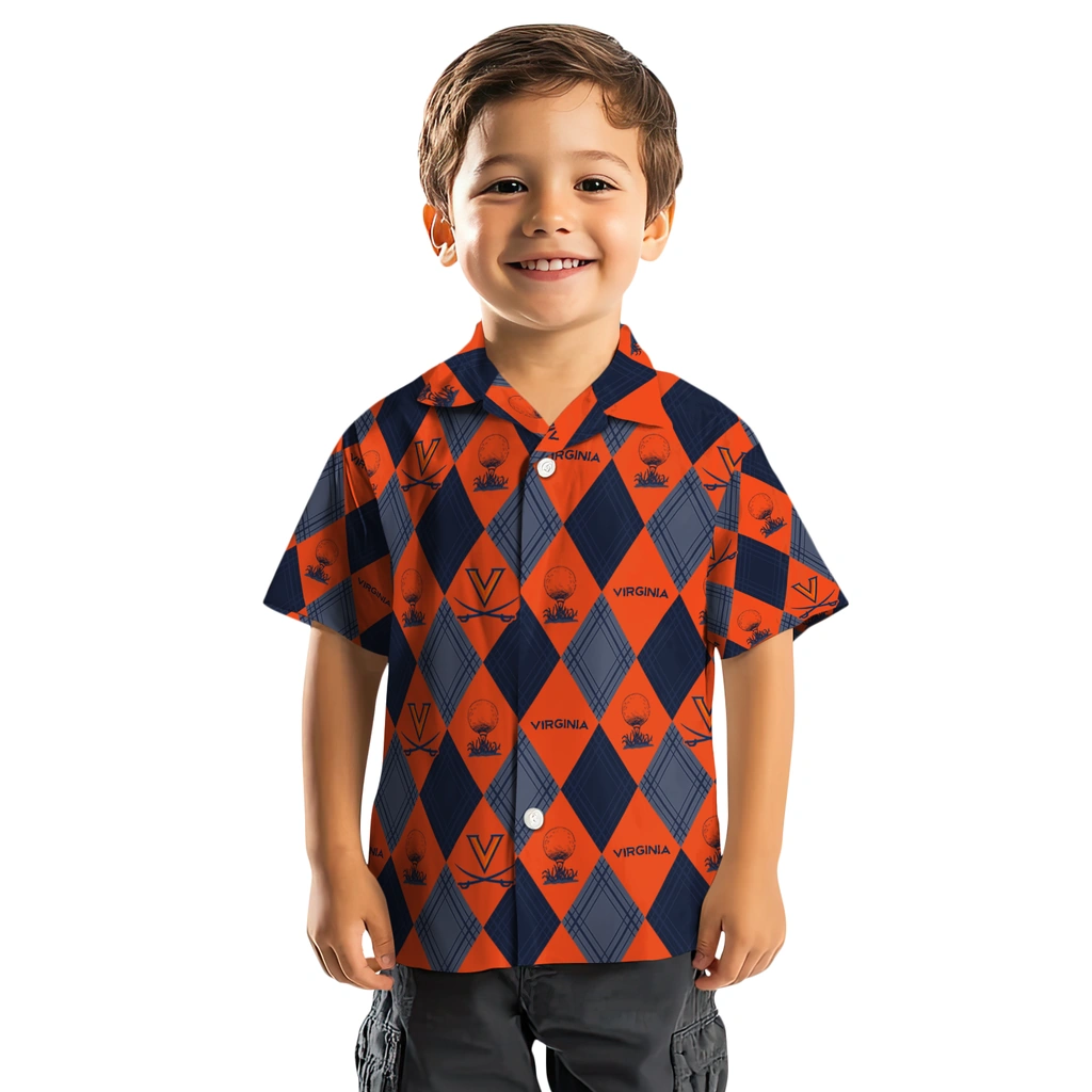 Virginia Cavaliers Hawaiian Shirt - Golfing Plaid virginia cavaliers balloon plaid blue hawaiian shirts top rated