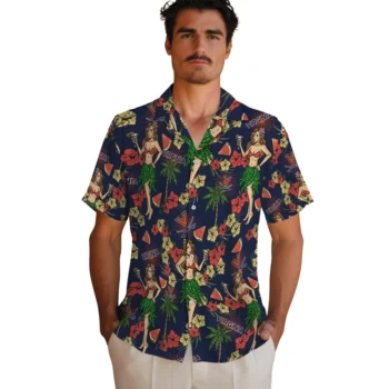 virginia cavaliers hawaiian girls design blue hawaiian shirts fashion forward