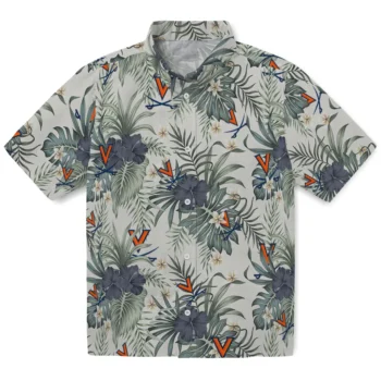 virginia cavaliers hibiscus designs beige hawaiian shirts best selling