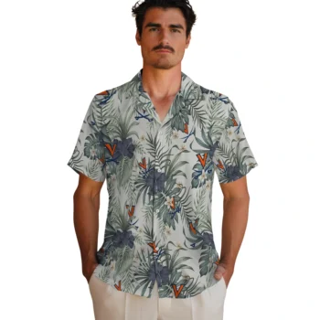virginia cavaliers hibiscus designs beige hawaiian shirts fashion forward
