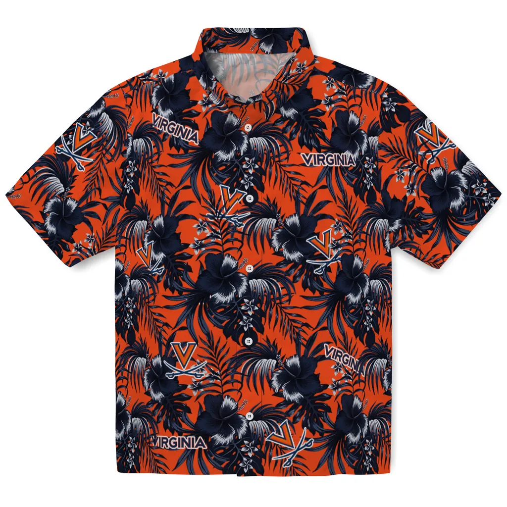 Virginia Cavaliers Hawaiian Shirt - Hibiscus Exotic virginia cavaliers hibiscus exotic blue hawaiian shirts best selling