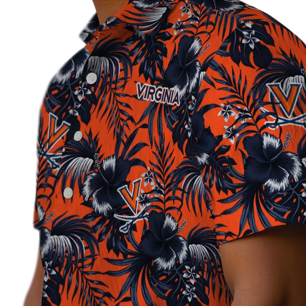 Virginia Cavaliers Hawaiian Shirt - Hibiscus Exotic virginia cavaliers hibiscus exotic blue hawaiian shirts trendy