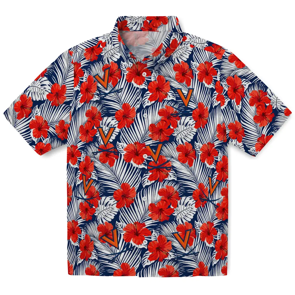 Virginia Cavaliers Hawaiian Shirt - Hibiscus Fiesta virginia cavaliers hibiscus fiesta red royal blue hawaiian shirts best selling