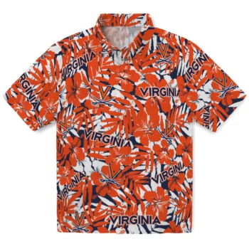 virginia cavaliers hibiscus overlay hawaiian shirts best selling