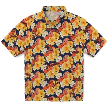 virginia cavaliers hibiscus tropics blue yellow hawaiian shirts best selling