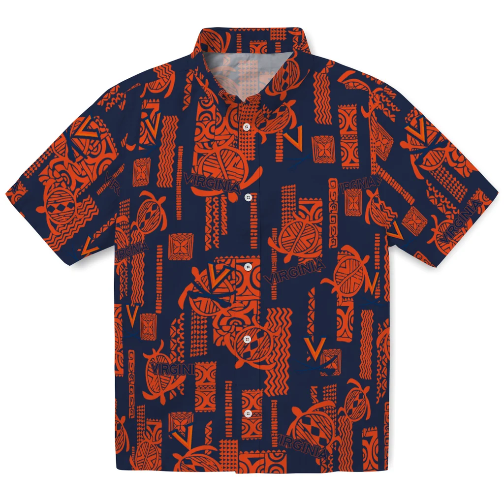 Virginia Cavaliers Hawaiian Shirt - Turtle Lines virginia cavaliers turtle lines blue hawaiian shirts best selling