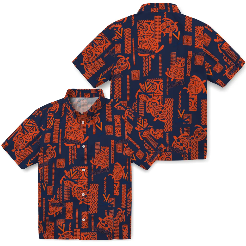 Virginia Cavaliers Hawaiian Shirt - Turtle Lines virginia cavaliers turtle lines blue hawaiian shirts high quality