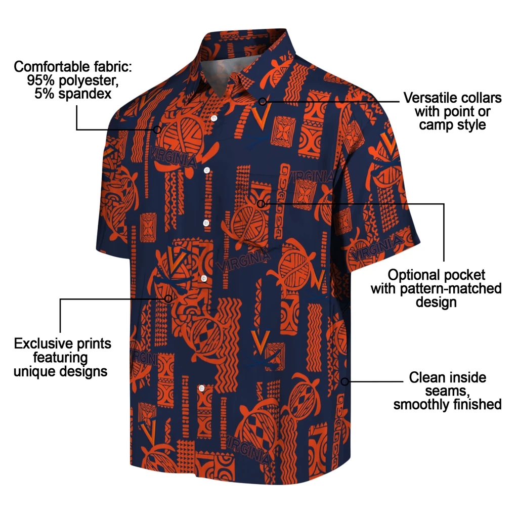 Virginia Cavaliers Hawaiian Shirt - Turtle Lines virginia cavaliers turtle lines blue hawaiian shirts new arrival