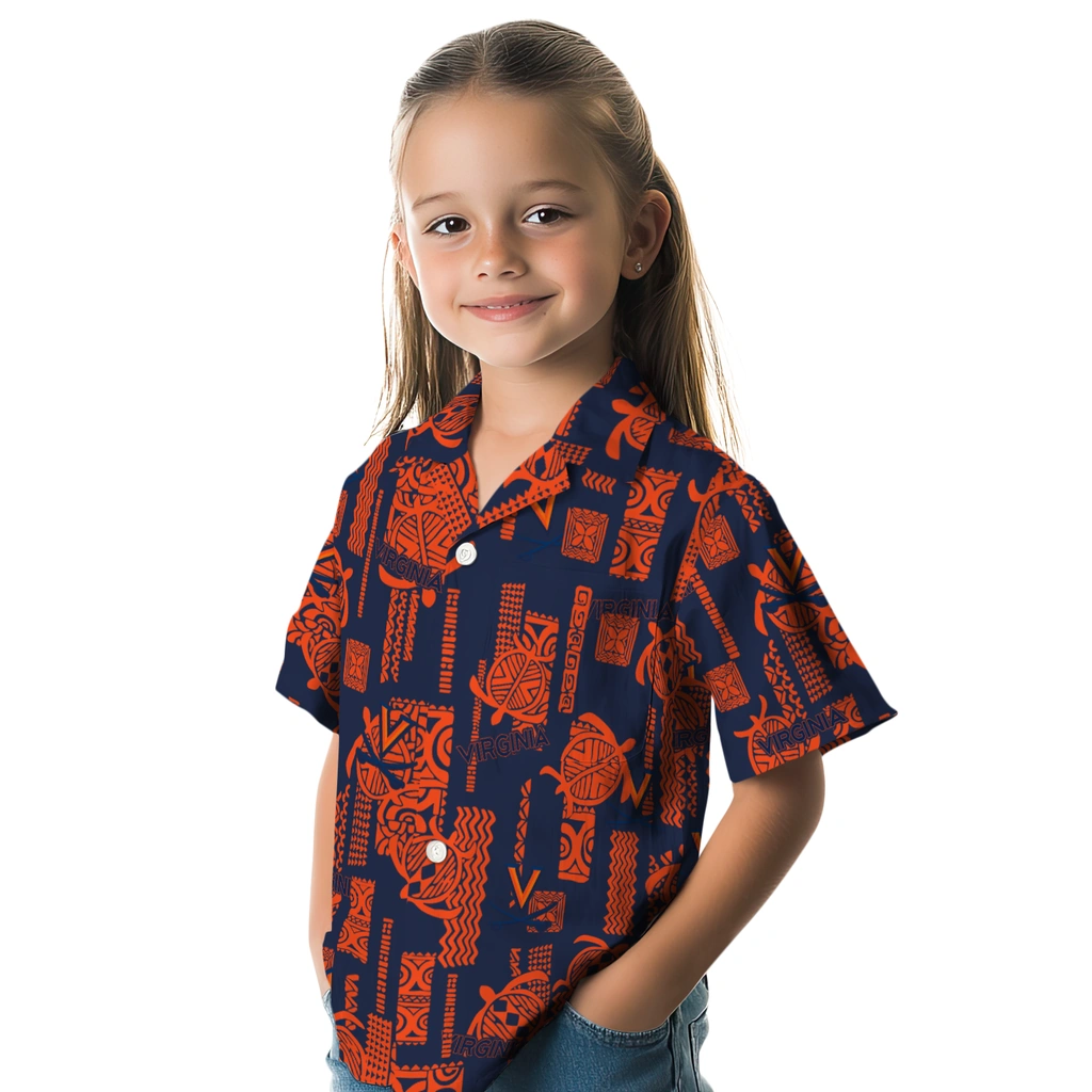 Virginia Cavaliers Hawaiian Shirt - Turtle Lines virginia cavaliers turtle lines blue hawaiian shirts premium grade