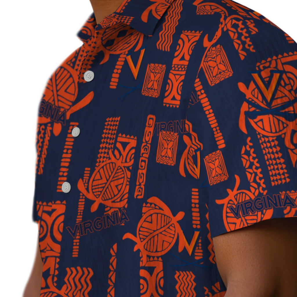 Virginia Cavaliers Hawaiian Shirt - Turtle Lines virginia cavaliers turtle lines blue hawaiian shirts trendy