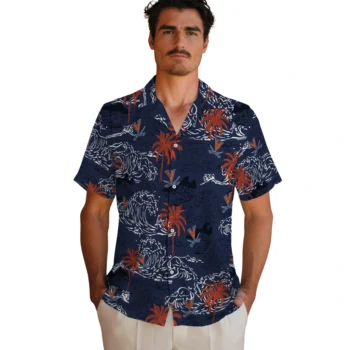 virginia cavaliers wave palm blue hawaiian shirts fashion forward