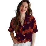 Virginia Tech Hokies Hawaiian Shirt – 50th State Flower