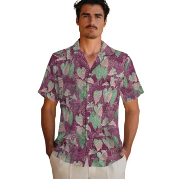 virginia tech hokies anthurium overlay maroon hawaiian shirts fashion forward