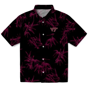 virginia tech hokies bamboo branches maroon black hawaiian shirts best selling