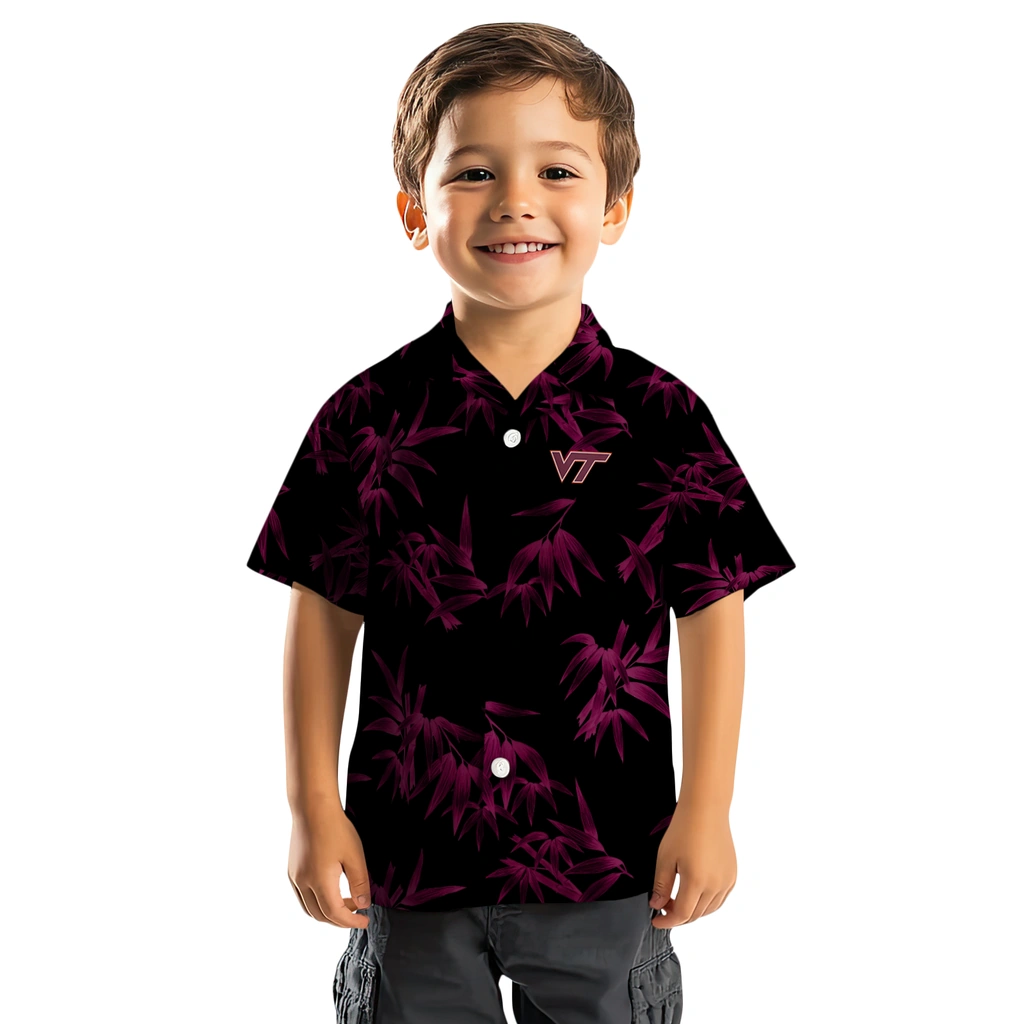 Virginia Tech Hokies Hawaiian Shirt - Bamboo Branches virginia tech hokies bamboo branches maroon black hawaiian shirts top rated