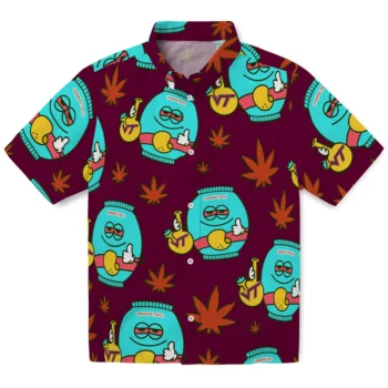 virginia tech hokies bong smile maroon hawaiian shirts best selling