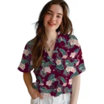 Virginia Tech Hokies Hawaiian Shirt – Flamingo and Hibiscus
