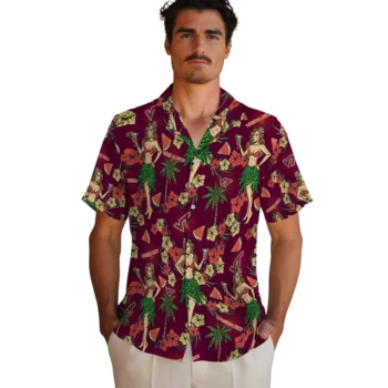 virginia tech hokies hawaiian girls design maroon hawaiian shirts fashion forward