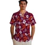 Virginia Tech Hokies Hawaiian Shirt – Hibiscus Flower Design