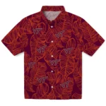 Virginia Tech Hokies Hawaiian Shirt – Leaf Outline