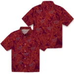 Virginia Tech Hokies Hawaiian Shirt – Leaf Outline