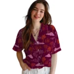 Virginia Tech Hokies Hawaiian Shirt – Palm And Clouds