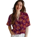 Virginia Tech Hokies Hawaiian Shirt – Palm Tree Motif