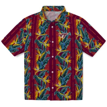 virginia tech hokies paradise vines maroon hawaiian shirts best selling