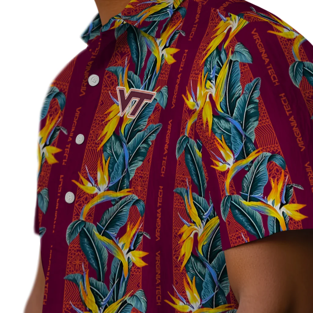 Virginia Tech Hokies Hawaiian Shirt - Paradise Vines virginia tech hokies paradise vines maroon hawaiian shirts trendy