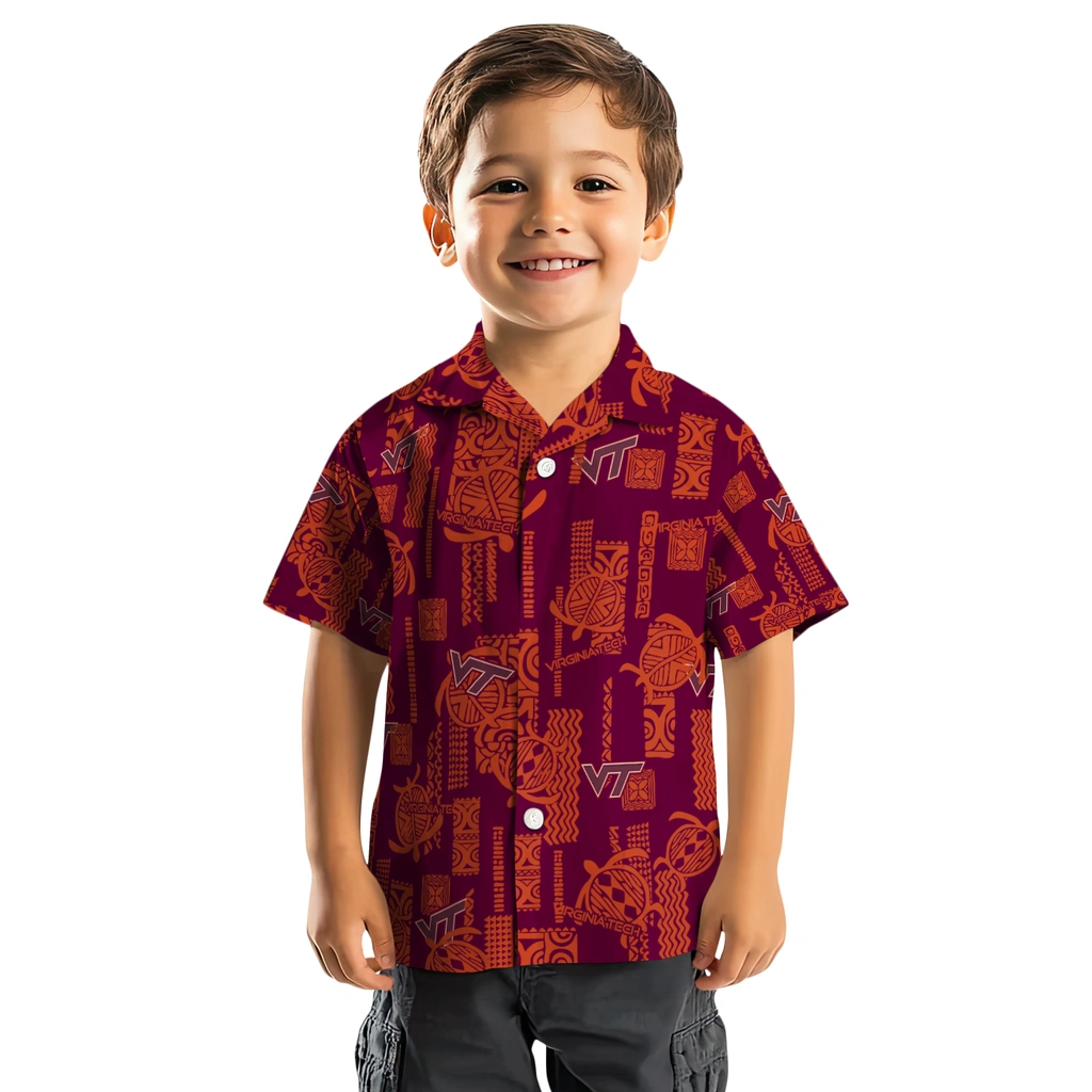 Virginia Tech Hokies Hawaiian Shirt - Turtle Lines virginia tech hokies turtle lines maroon hawaiian shirts top rated