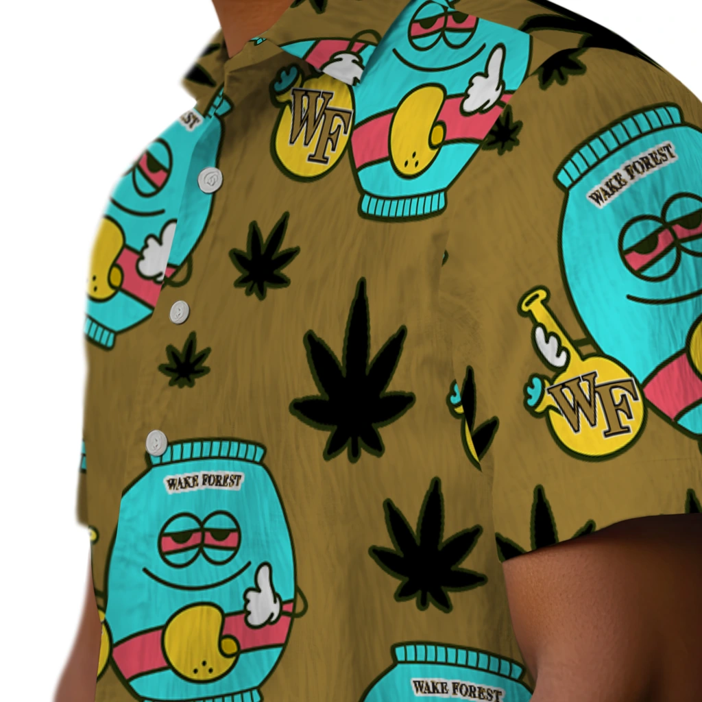 Wake Forest Demon Deacons Hawaiian Shirt - Chill Vibe wake forest demon deacons bong smile gold hawaiian shirts trendy