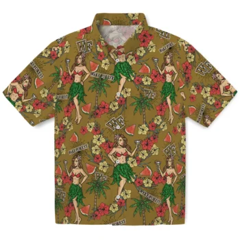 wake forest demon deacons hawaiian girls design gold hawaiian shirts best selling