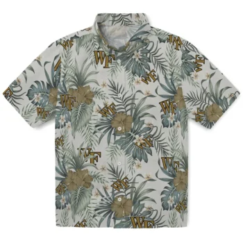 wake forest demon deacons hibiscus designs beige hawaiian shirts best selling