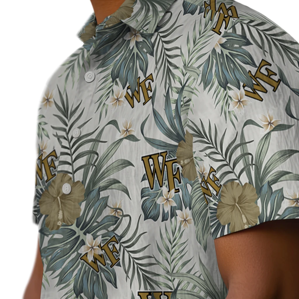 Wake Forest Demon Deacons Hawaiian Shirt - Hibiscus Designs wake forest demon deacons hibiscus designs beige hawaiian shirts trendy