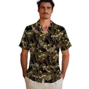 wake forest demon deacons hibiscus exotic gold hawaiian shirts fashion forward