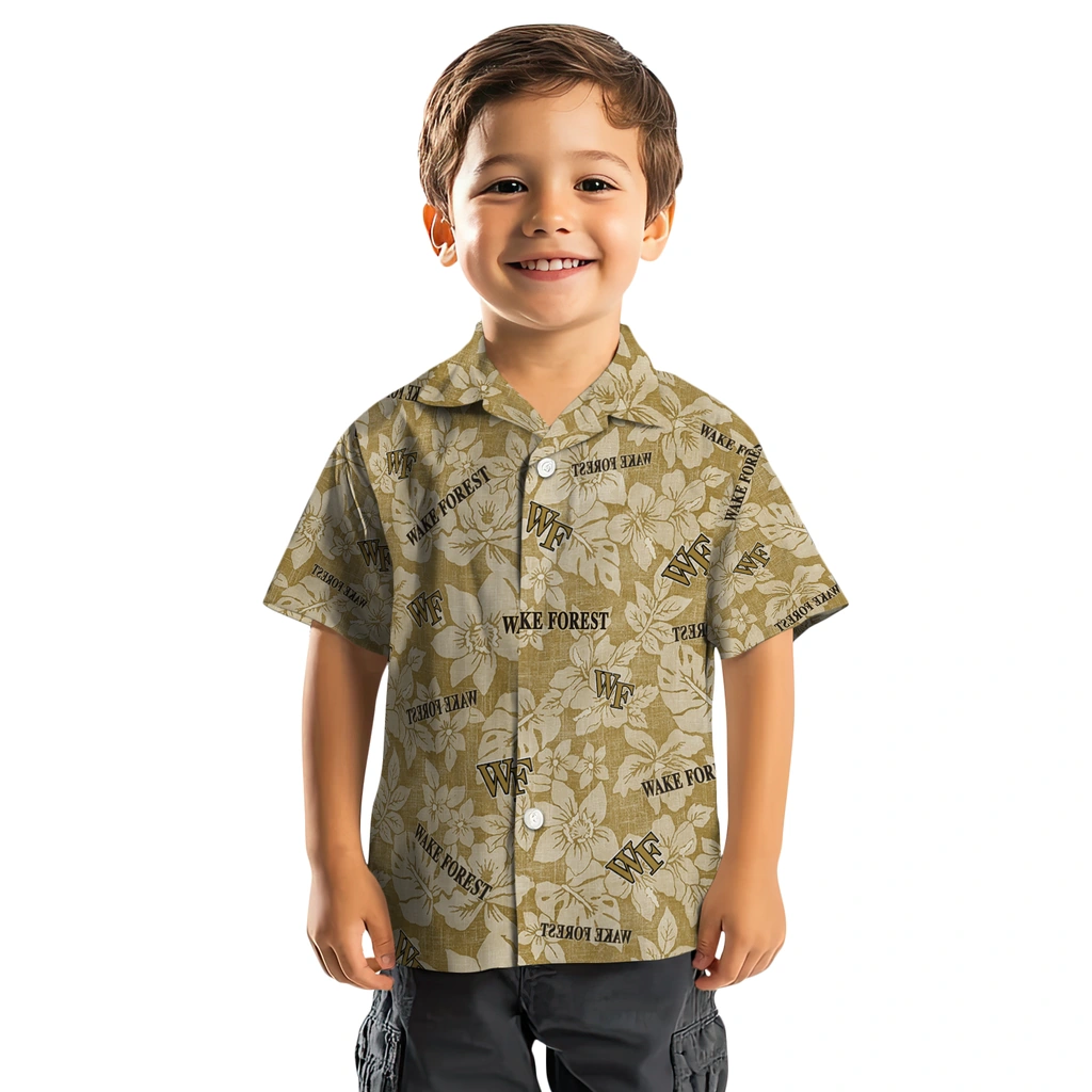 Wake Forest Demon Deacons Hawaiian Shirt - Hibiscus Oasis wake forest demon deacons hibiscus oasis gold hawaiian shirts top rated