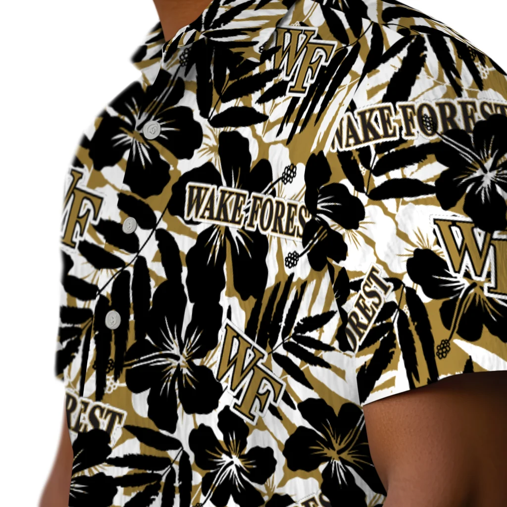 Wake Forest Demon Deacons Hawaiian Shirt - Hibiscus Overlay wake forest demon deacons hibiscus overlay hawaiian shirts trendy
