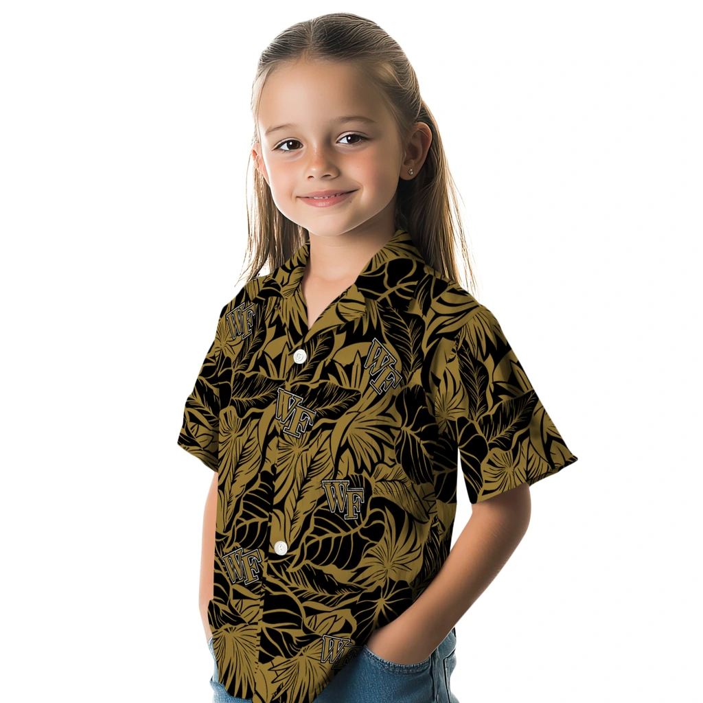 Wake Forest Demon Deacons Hawaiian Shirt - Monstera Layer wake forest demon deacons monstera layer gold hawaiian shirts premium grade