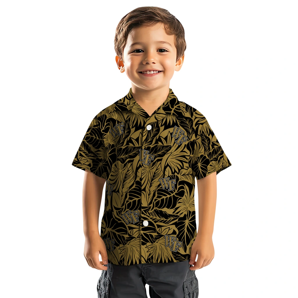 Wake Forest Demon Deacons Hawaiian Shirt - Monstera Layer wake forest demon deacons monstera layer gold hawaiian shirts top rated