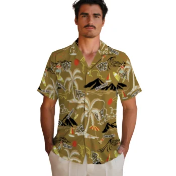 wake forest demon deacons palm tree island gold hawaiian shirts fashion forward