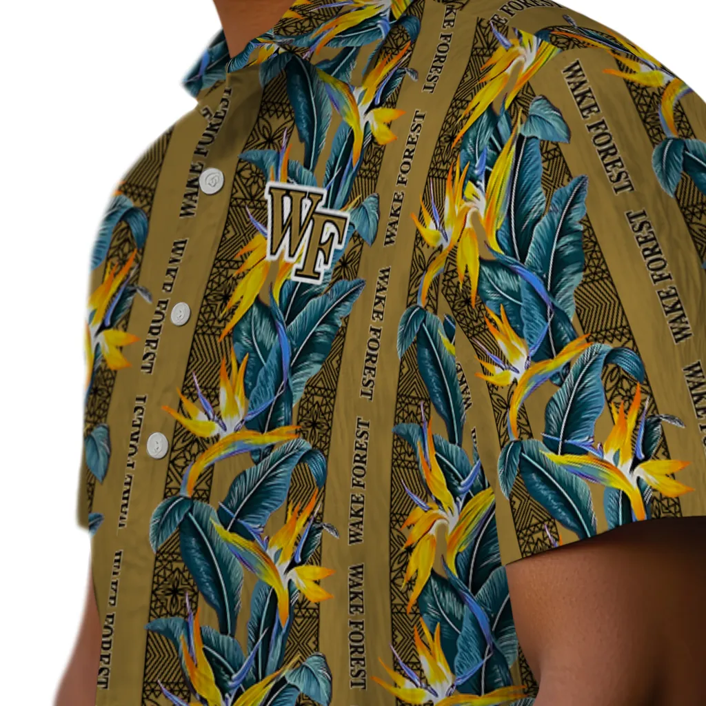Wake Forest Demon Deacons Hawaiian Shirt - Paradise Vines wake forest demon deacons paradise vines gold hawaiian shirts trendy