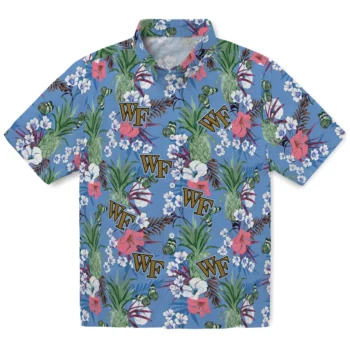 wake forest demon deacons pineapple bouquet best sky blue hawaiian shirts best selling