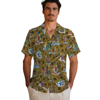 wake forest demon deacons simpsons christmas gold hawaiian shirts fashion forward