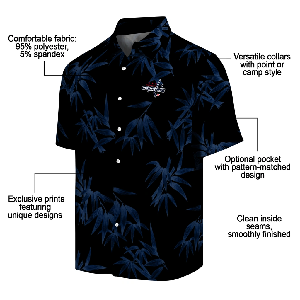 Washington Capitals Hawaiian Shirt - Bamboo Branches washington capitals bamboo branches blue black hawaiian shirts new arrival